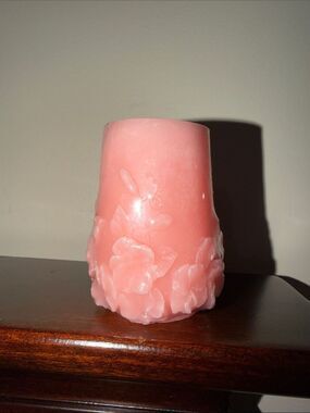 Sullivans Pink Small Floral Candle